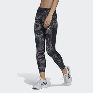 Adidas Printed High-Waisted 7/8 Leggings black & grey Size XS NWOT